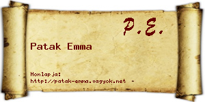 Patak Emma névjegykártya